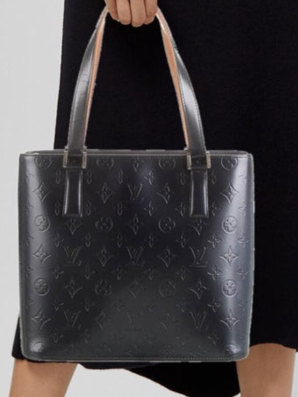 Louis Vuitton Monogram Mat Stockton Tote EUC Noir Matte Vernis